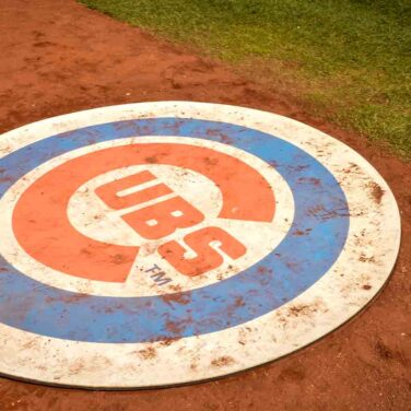cubs logo in the ballpark