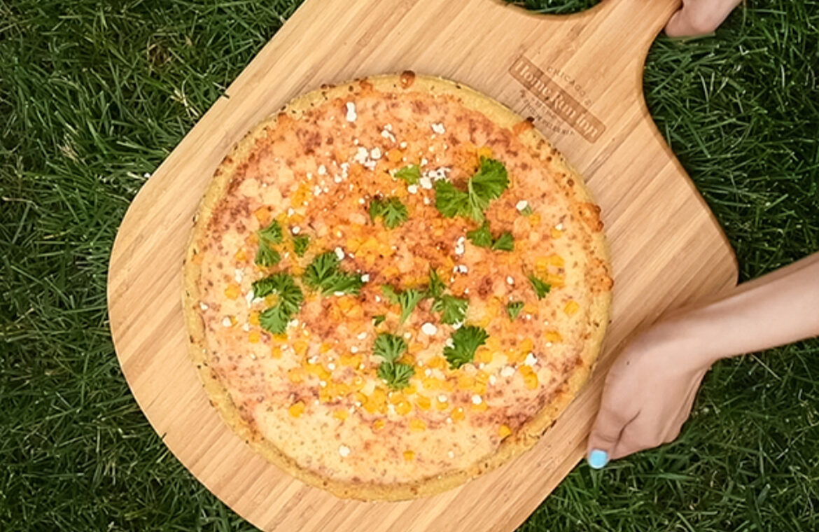 Pizza with Elote toppings