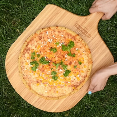 Pizza with Elote toppings