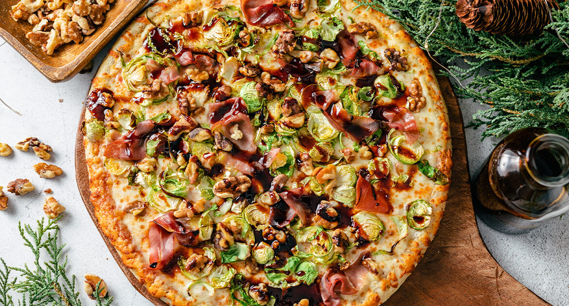 Prosciutto & Brussels Pizza Recipe | Home Run Inn Pizza