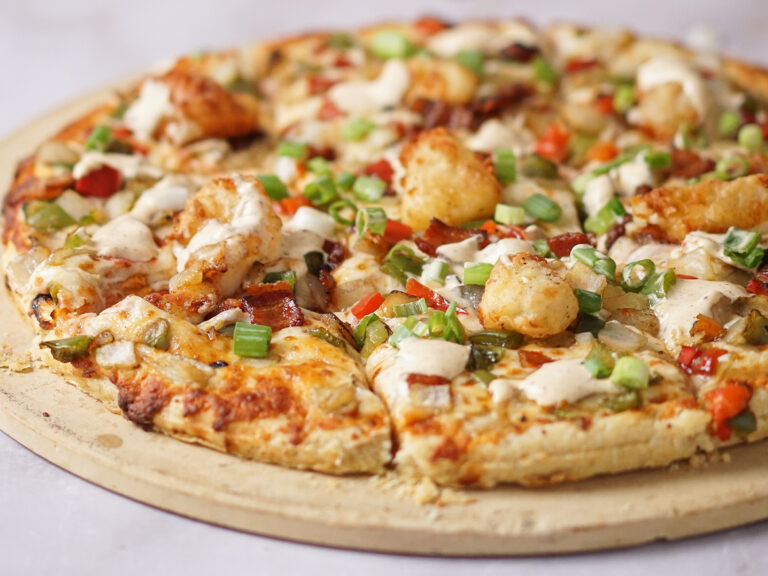 Cheese Curd Pizza with Bacon & Southwest Ranch Recipe Home Run Inn Pizza