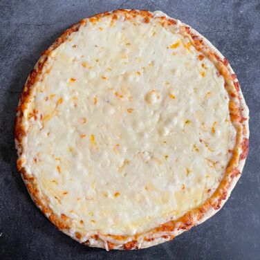 Pizza loaded with cheese