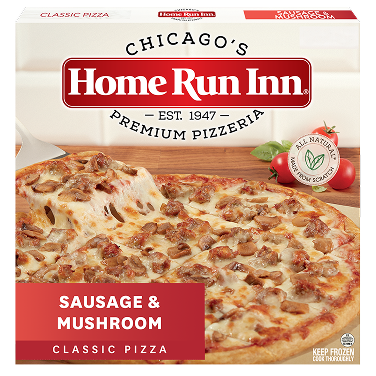 Home Run Inn Classic Sausage & Mushroom Pizza Box