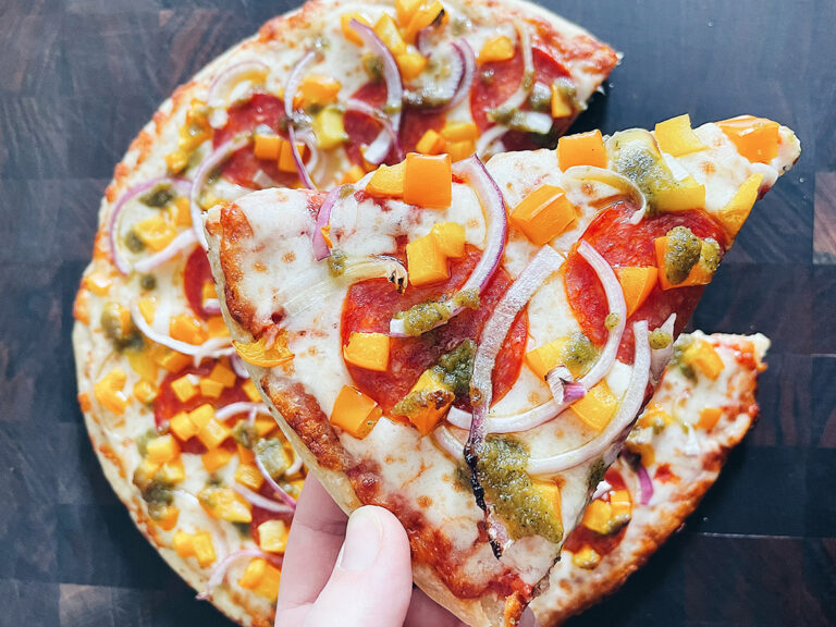 Pesto Drizzle Pepperoni Pizza Recipe Home Run Inn Pizza