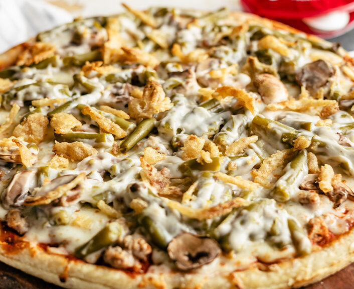 Green Bean Casserole Pizza Recipe Home Run Inn Pizza