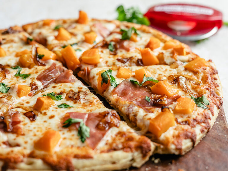 Squash, Prosciutto & Onion Pizza Recipe Home Run Inn Pizza