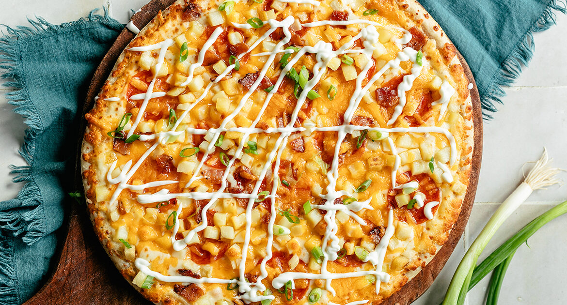 Loaded Baked Potato Pizza Recipe | Home Run Inn Pizza