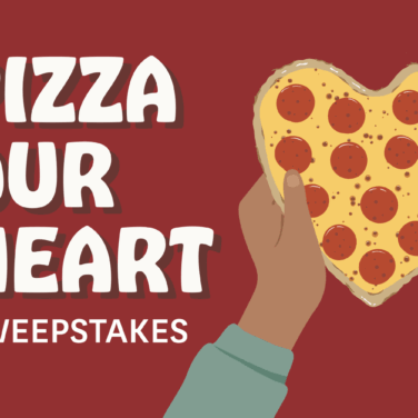 pizza our heart sweeps art two hands holding heart pizza
