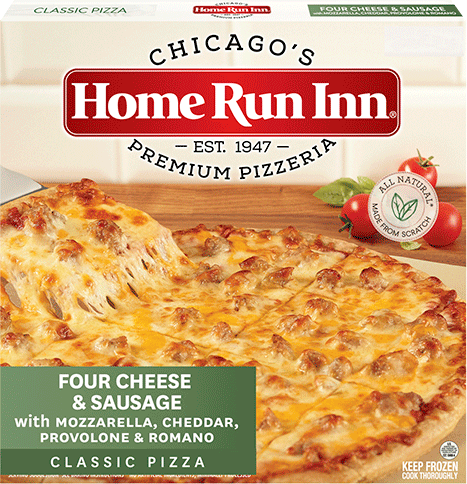 Classic Four Cheese and Sausage pizza